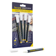 Picture of LIQUID CHALK MARKERS, SMALL NIB, WHITE, 4-PACK
